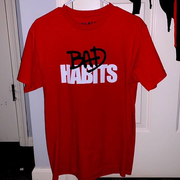 Nav X Vlone Bad Habits Red Tee 